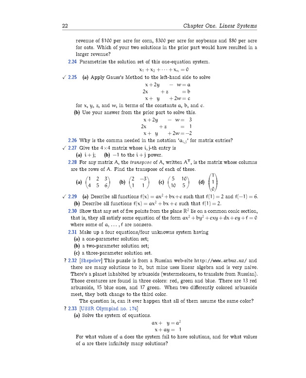 Linear Algebra - Linear Systems 22
