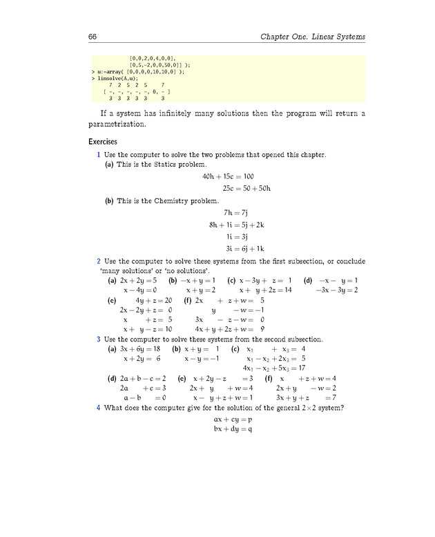 Linear Algebra - Linear Systems 66