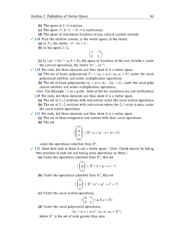 Linear Algebra - Vector Spaces 11