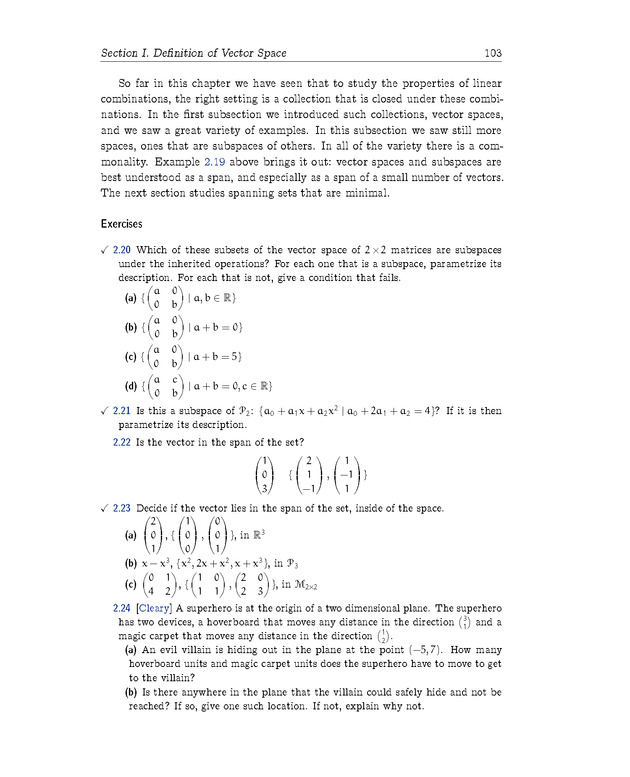 Linear Algebra - Vector Spaces 21