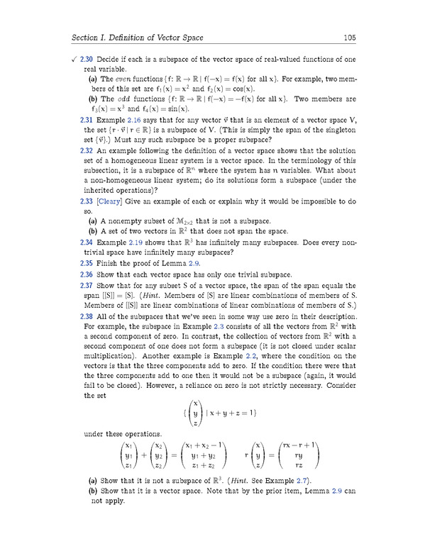 Linear Algebra - Vector Spaces 23