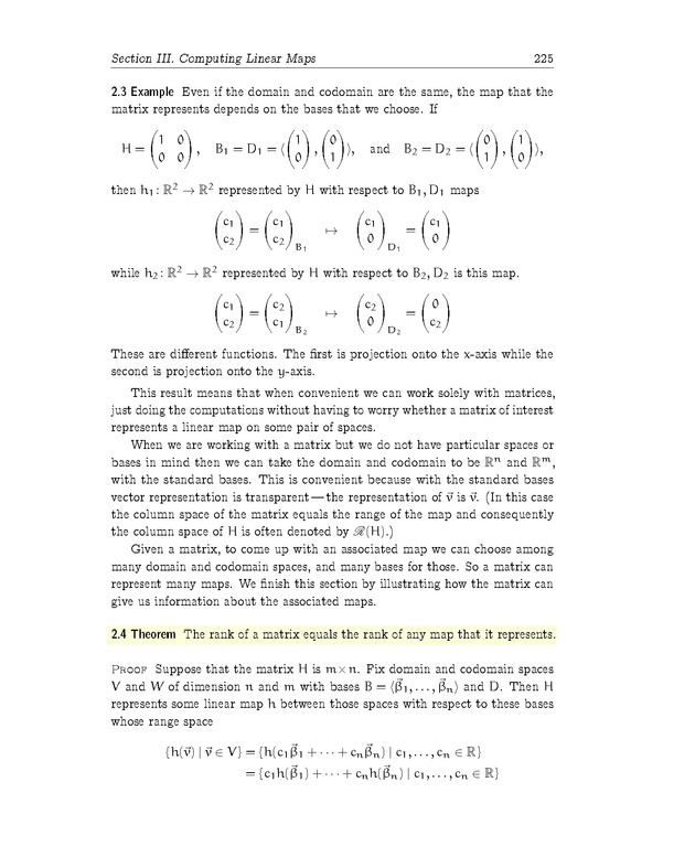 Linear Algebra - Maps Between Spaces 53