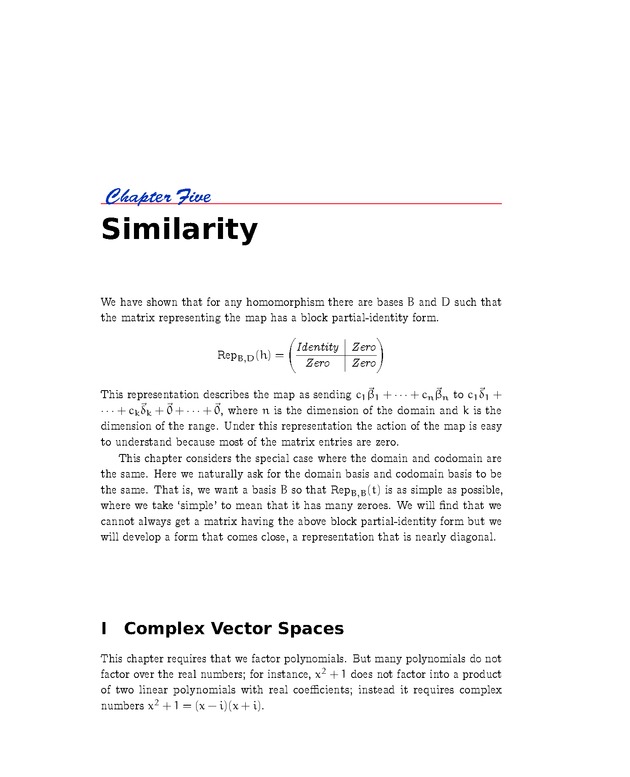 Linear Algebra - Similarity 1