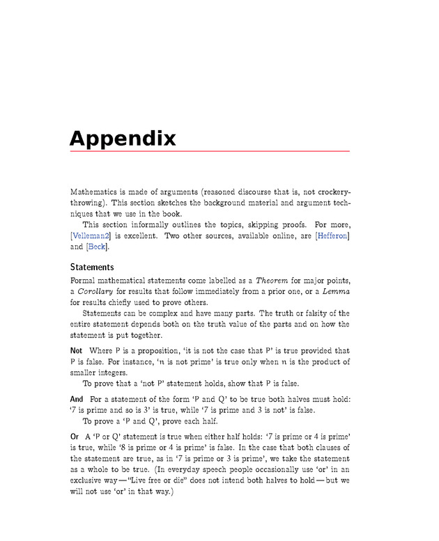Linear Algebra - Appendix 1