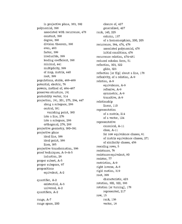 Linear Algebra - Index 7