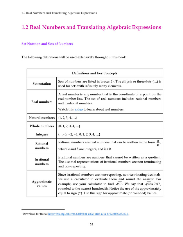 Math 021 Introductory Algebra, Third Edition - Page 18