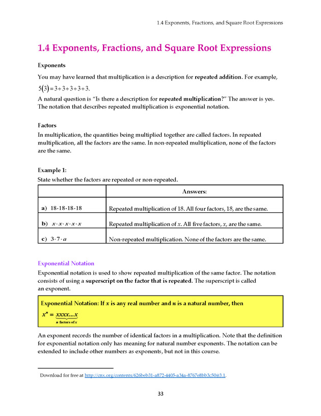 Math 021 Introductory Algebra, Third Edition - Page 33
