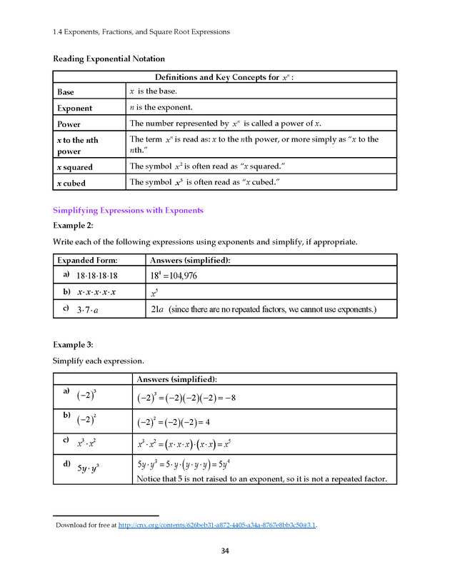 Math 021 Introductory Algebra, Third Edition - Page 34