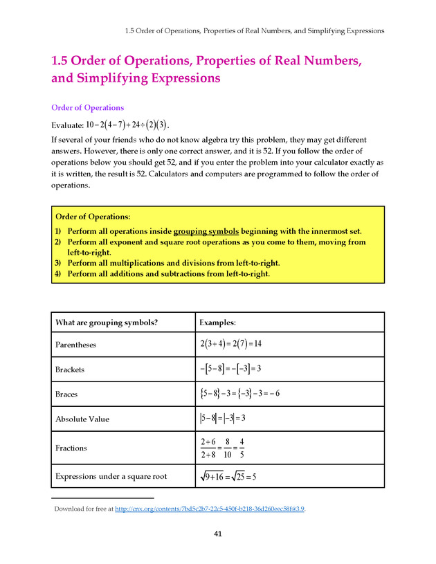 Math 021 Introductory Algebra, Third Edition - Page 41