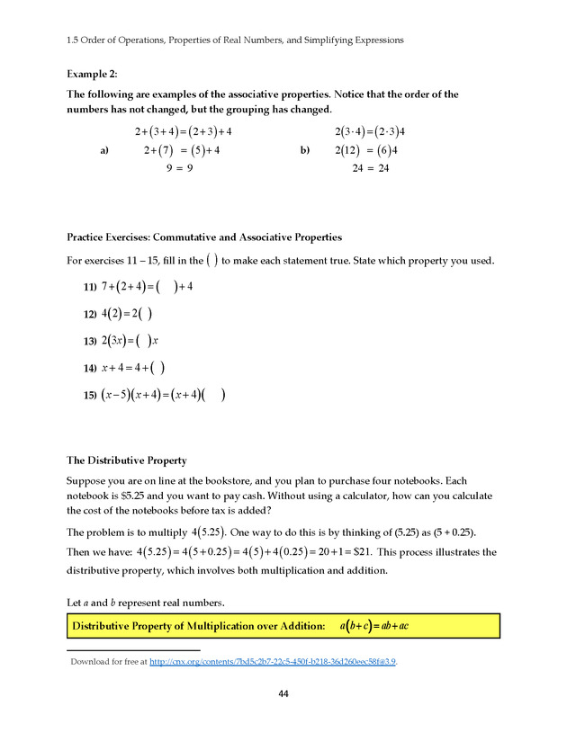 Math 021 Introductory Algebra, Third Edition - Page 44
