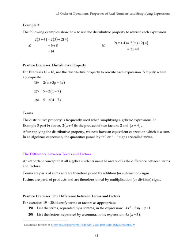 Math 021 Introductory Algebra, Third Edition - Page 45