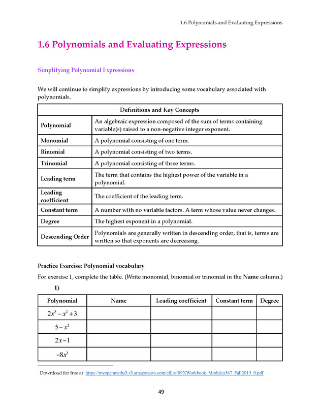 Math 021 Introductory Algebra, Third Edition - Page 49