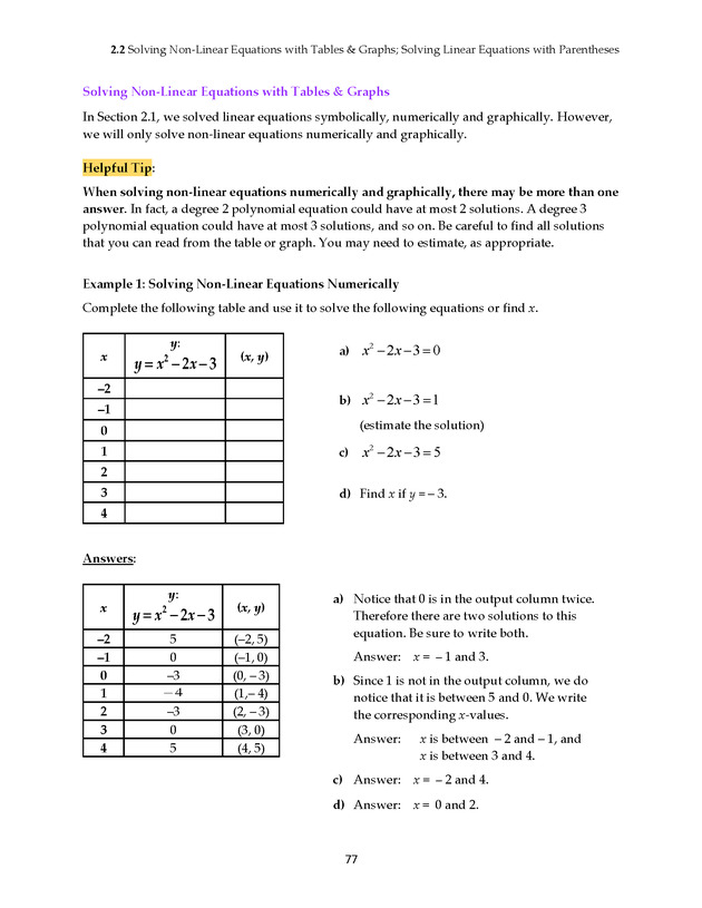 Math 021 Introductory Algebra, Third Edition - Page 77