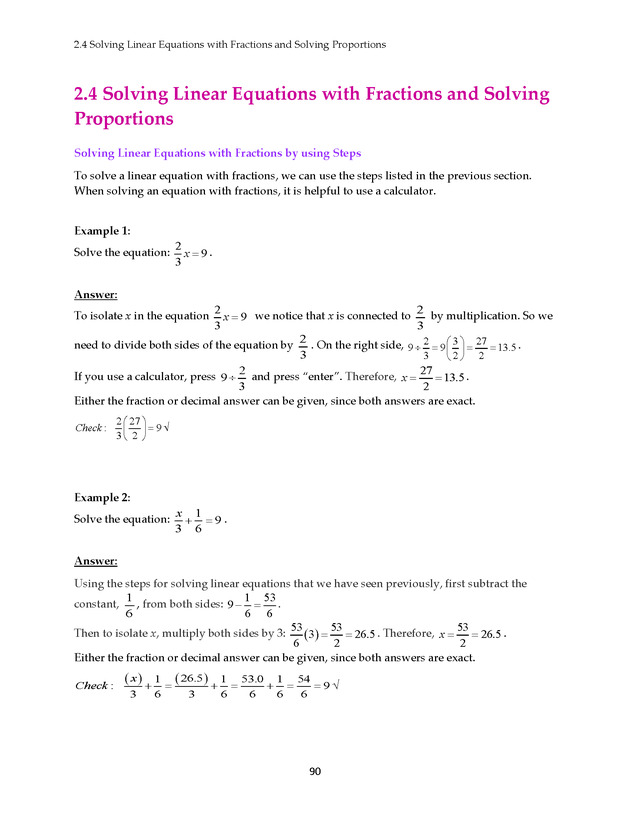 Math 021 Introductory Algebra, Third Edition - Page 90