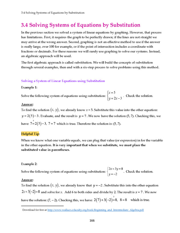 Math 021 Introductory Algebra, Third Edition - Page 166