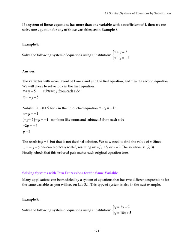 Math 021 Introductory Algebra, Third Edition - Page 171