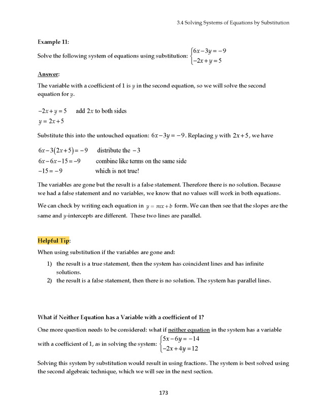 Math 021 Introductory Algebra, Third Edition - Page 173