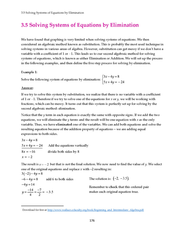 Math 021 Introductory Algebra, Third Edition - Page 176