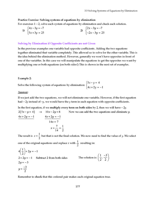 Math 021 Introductory Algebra, Third Edition - Page 177