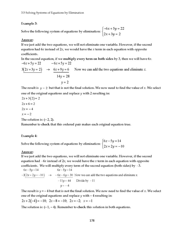 Math 021 Introductory Algebra, Third Edition - Page 178