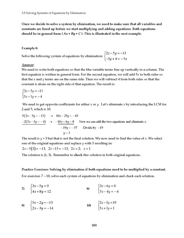 Math 021 Introductory Algebra, Third Edition - Page 180