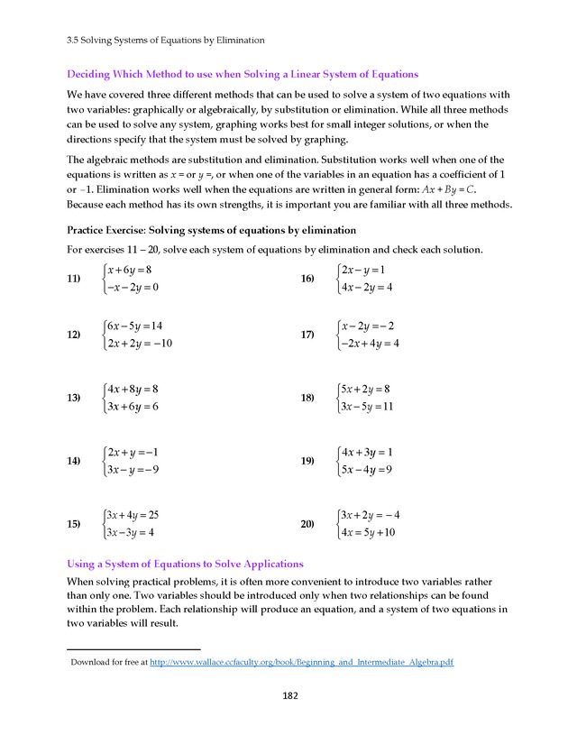 Math 021 Introductory Algebra, Third Edition - Page 182