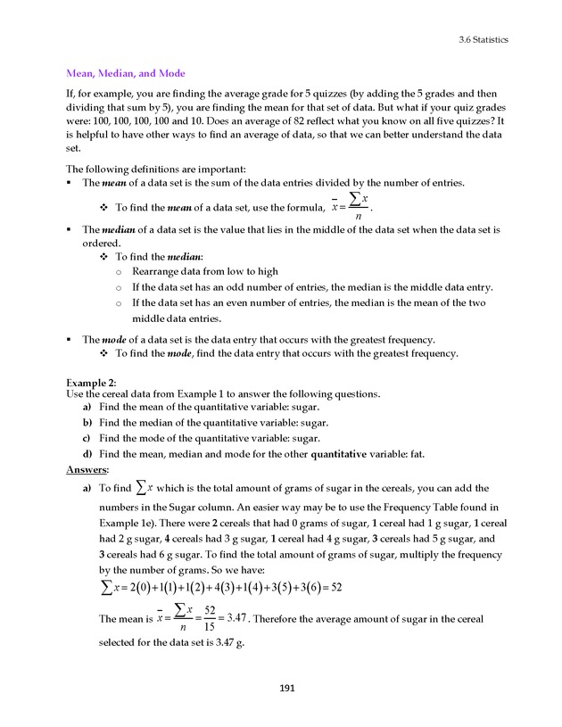 Math 021 Introductory Algebra, Third Edition - Page 191