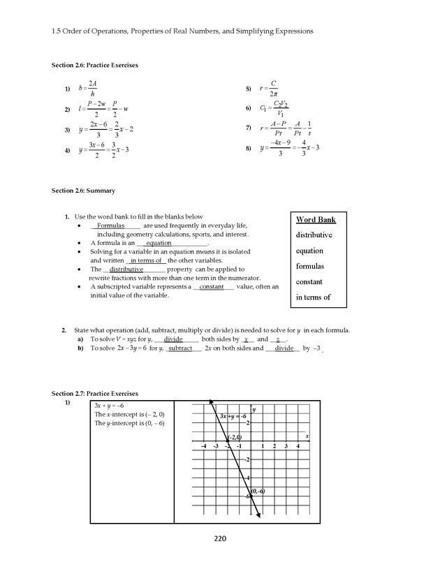 Math 021 Introductory Algebra, Third Edition - Page 220