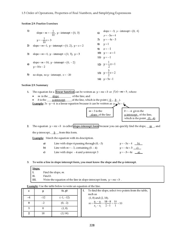 Math 021 Introductory Algebra, Third Edition - Page 228