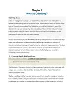 What is Chemistry? Chapter 1