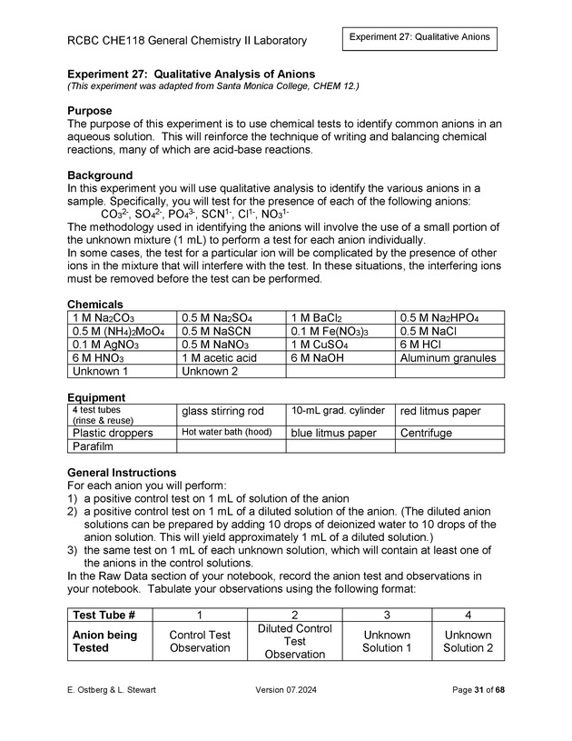 RCBC CHE118 General Chemistry II Laboratory - New Page