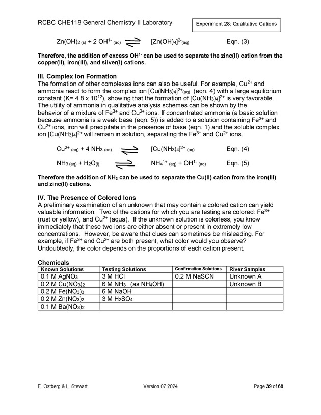 RCBC CHE118 General Chemistry II Laboratory - New Page