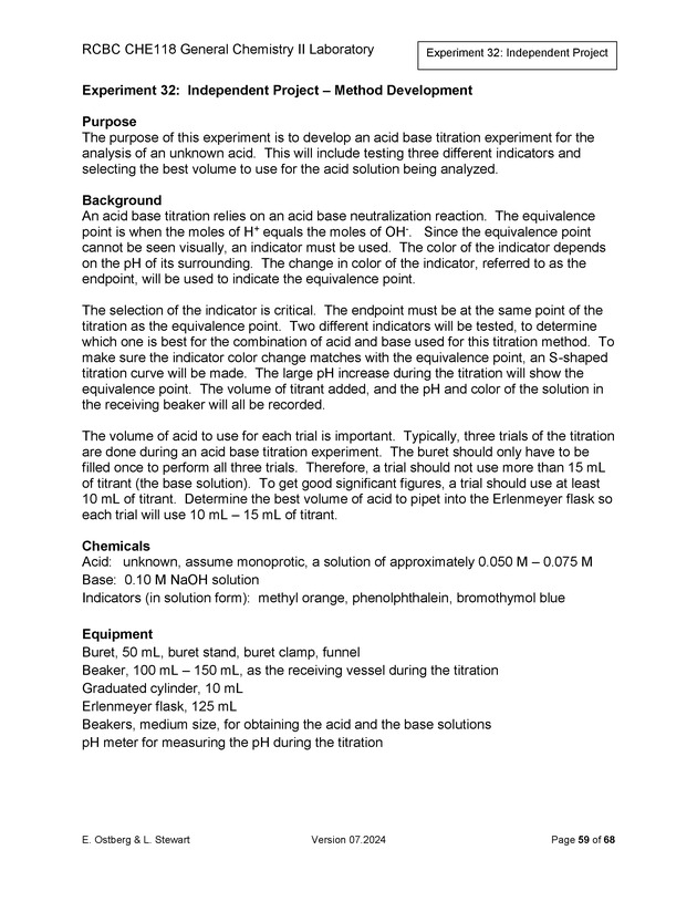 RCBC CHE118 General Chemistry II Laboratory - New Page