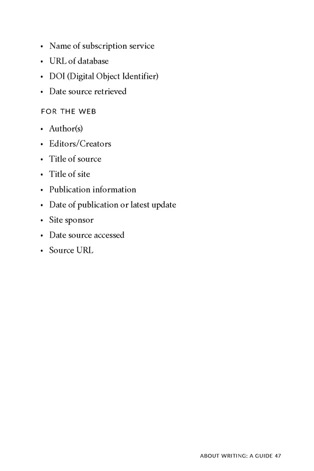 About Writing: A Guide - Page 47
