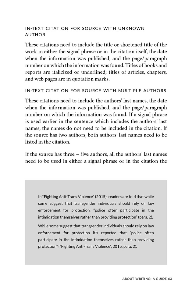 About Writing: A Guide - Page 63