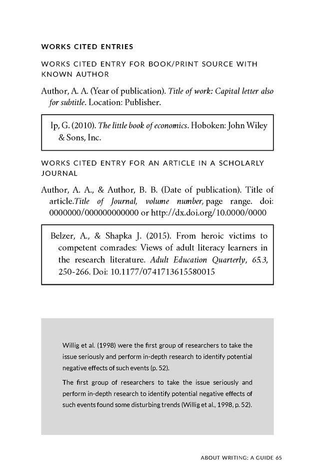 About Writing: A Guide - Page 65