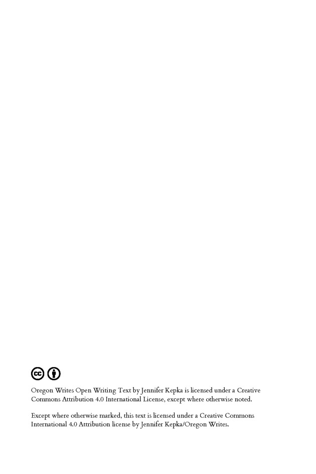 Oregon Writes - Title Page 2