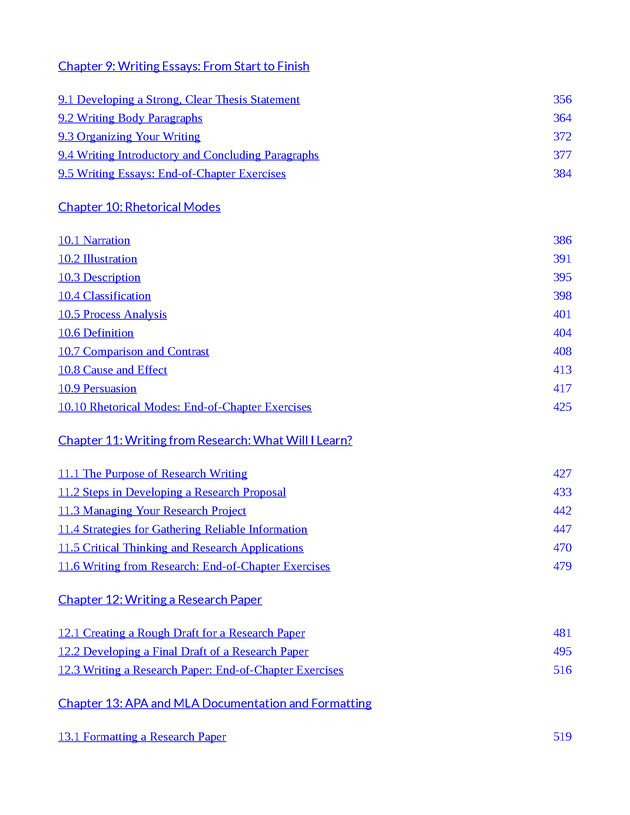 Writing for Success - Table of Contents 3