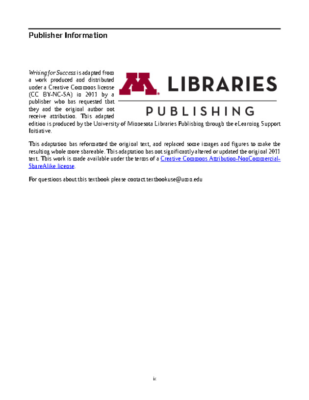 Writing for Success - Preface 1
