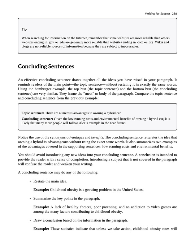 Writing for Success - Page 258