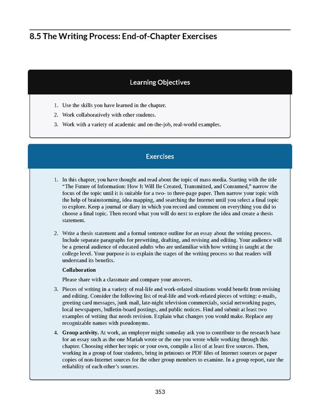 Writing for Success - Page 353