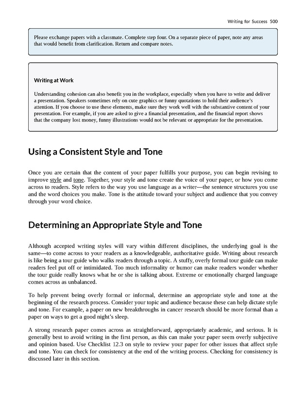 Writing for Success - Page 500