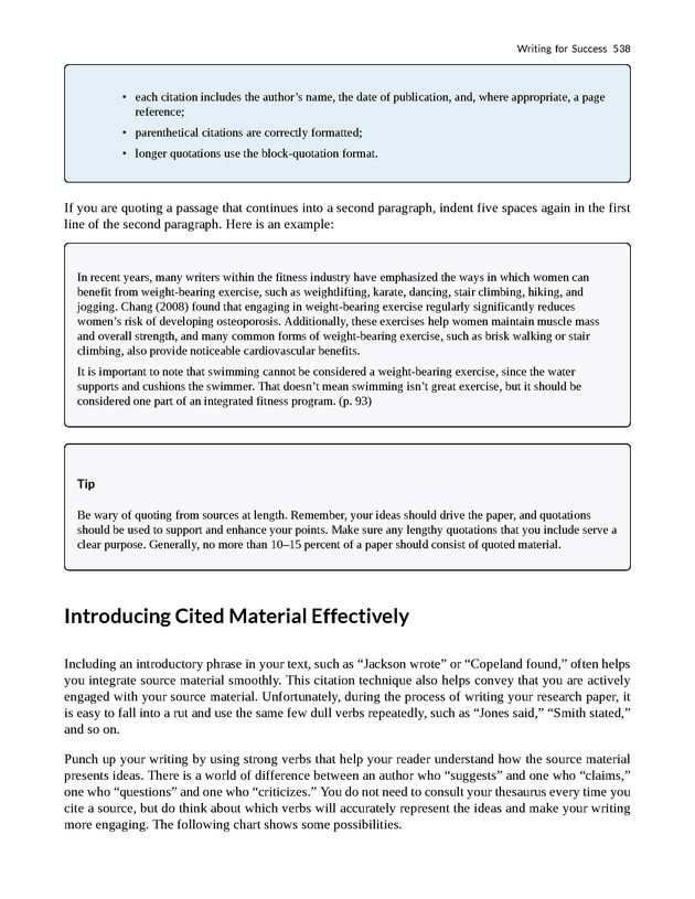 Writing for Success - Page 538