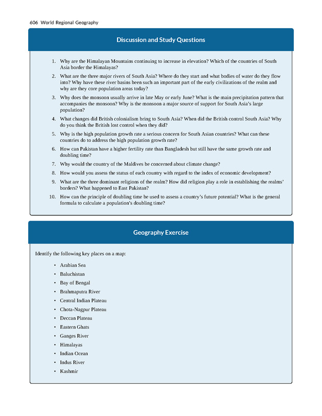 World Regional Geography - Page 606