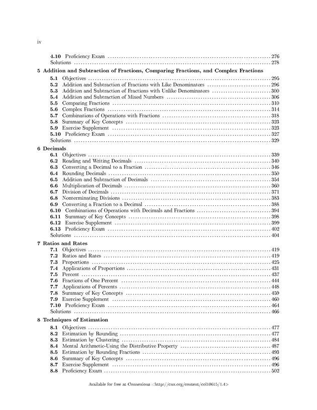 Fundamentals of Mathematics - Table of Contents 2