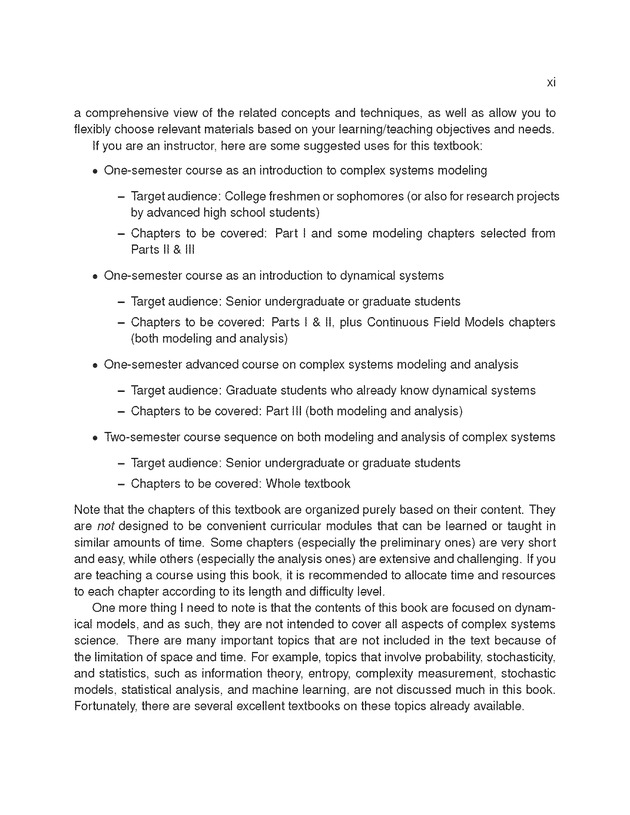Introduction to the Modeling and Analysis of Complex Systems - Preface 3