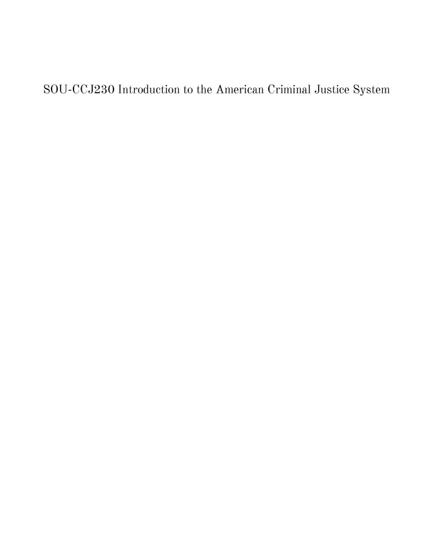 Introduction to the American Criminal Justice System - Front Matter 1