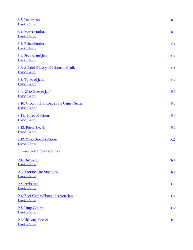 Introduction to the American Criminal Justice System - Table of Contents 6