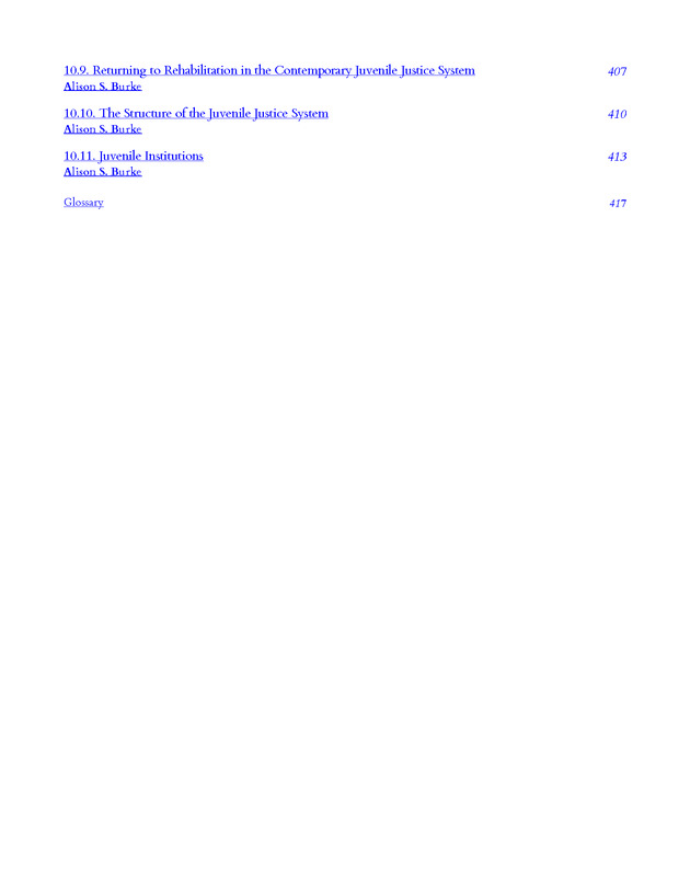 Introduction to the American Criminal Justice System - Table of Contents 8