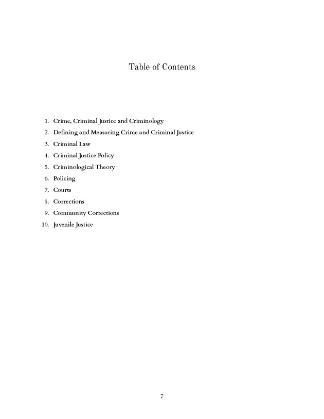 Introduction to the American Criminal Justice System - Front Matter 7